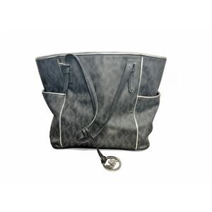 MICHAEL KORS Black Signature Jet Set Monogram Tote